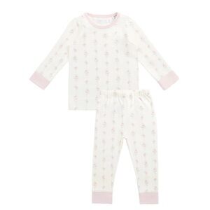 Jamie Kay Floral Pink and Cream Pajama Set